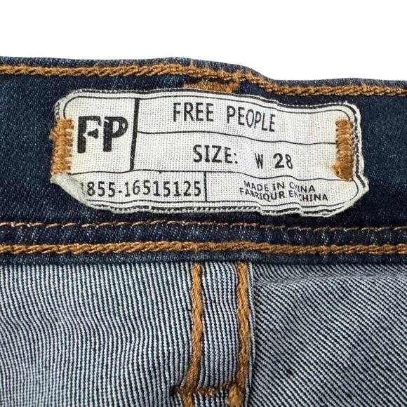 Free People FP Skinny Jeans women’s size 28 Blue Bodycon Preppy Cabincore - Picture 2 of 12